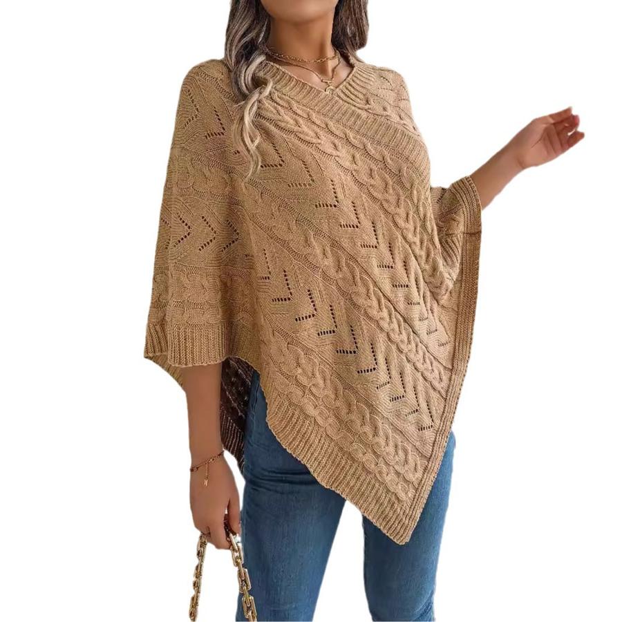 Autumn Winter Loose Knit Cable Knit Cardigan Coat for Women
