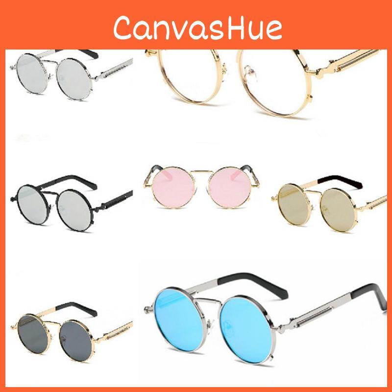 High-quality Steampunk Round Glasses With Uv400 Protection And Classic Victorian Design
