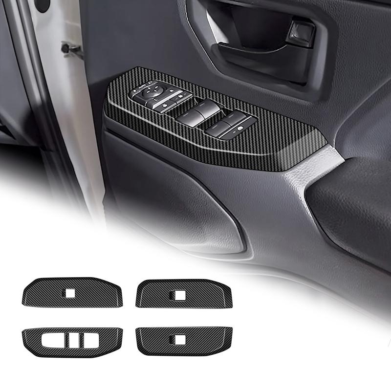 For Toyota Land Cruiser FJ 2026-2028 RHD Carbon Fiber Texture Window Control Button Molding Trim Anti Scratch Auto Interior Trim