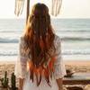 Vibrant Orange Plumage Tribal Hair Extension Feather Hair Accessories  Free-spirited Fashionistas
