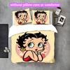 3pcs Betty Boop Bedding Set for All Season Use, Cozy Printed Bedclothes Suitable For Bedroom Ideal Birthday Gift for Family