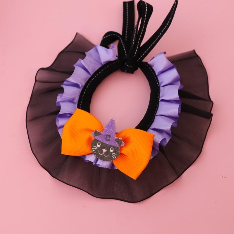 Halloween Cat Collar Dog Clothing Pet Scarf Collar Cat Halloween Party Costume Cute Cat Scarf Halloween Decoration