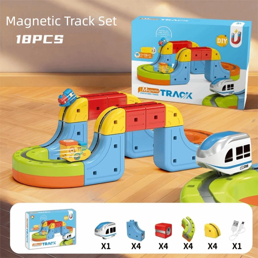 DIY Track Fusio Magnetic Car Toy 3D Cube Track Trackle Toy Set New Track Fusio Toys