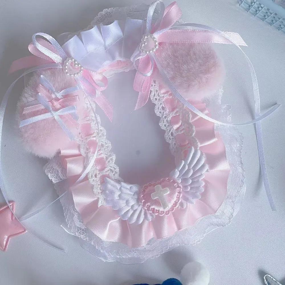 Sweet DIY Plush Card Holder Lolita Anime Lace Photocard Case Idol Display Handmade Photo Protector Case Card