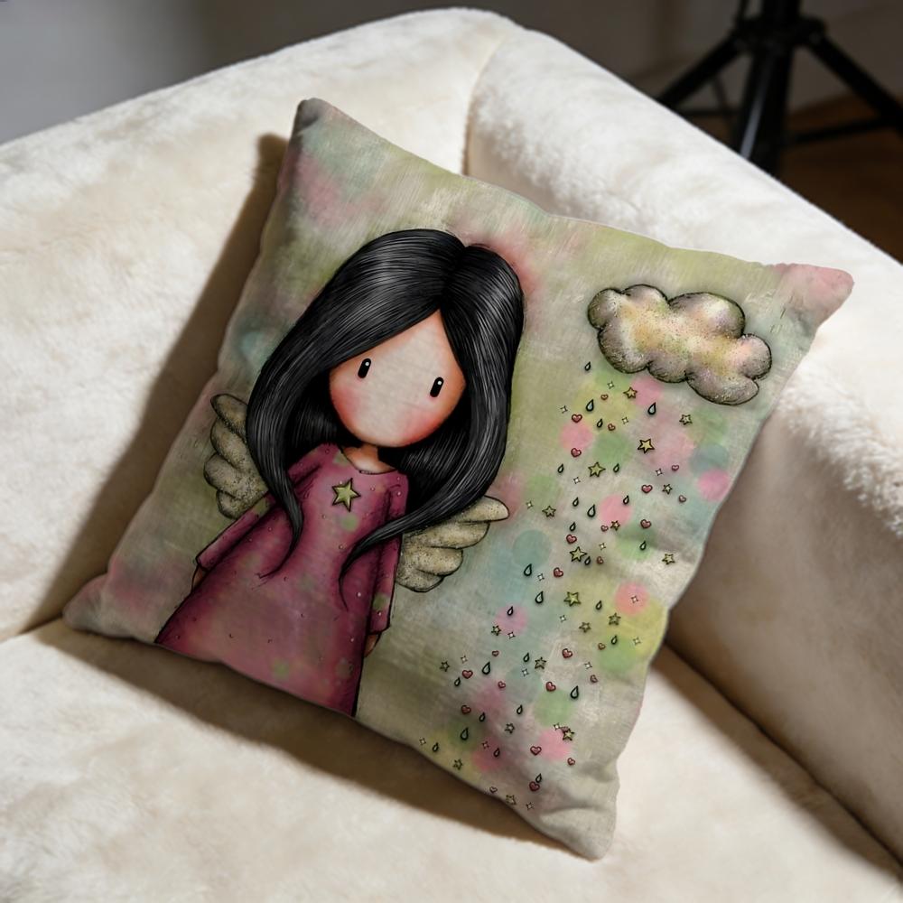 Fashion SSantoro Gorjussed Cushion Cover Soft Decorative Pillow Case Suitable for Bedroom Sofa Car Travel Use