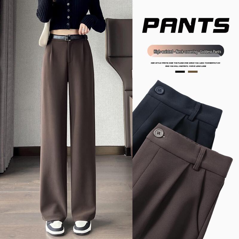 

Women s High-Waist Narrow Wide-Leg Suit Pants XL