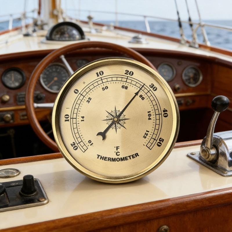 70mm Diameter Round Analog Dials Thermometers Large Number Display Temperature Gauge For Home And Office Decors