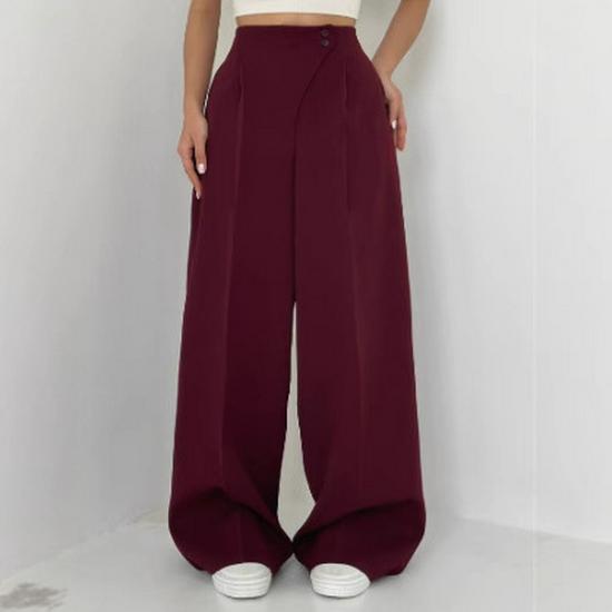 2026 European & American Slim Straight-Leg Long Pants for Women - Fashionable & Casual Design