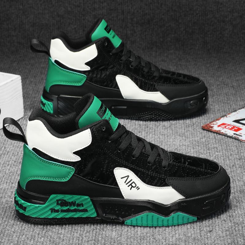 Neue Mode Herren Vier Jahreszeiten Bequeme Dicke Sohle Schuhe Studenten Jungen Trendige Weiche Sohle Atmungsaktive Lässige Lauf-Sneaker