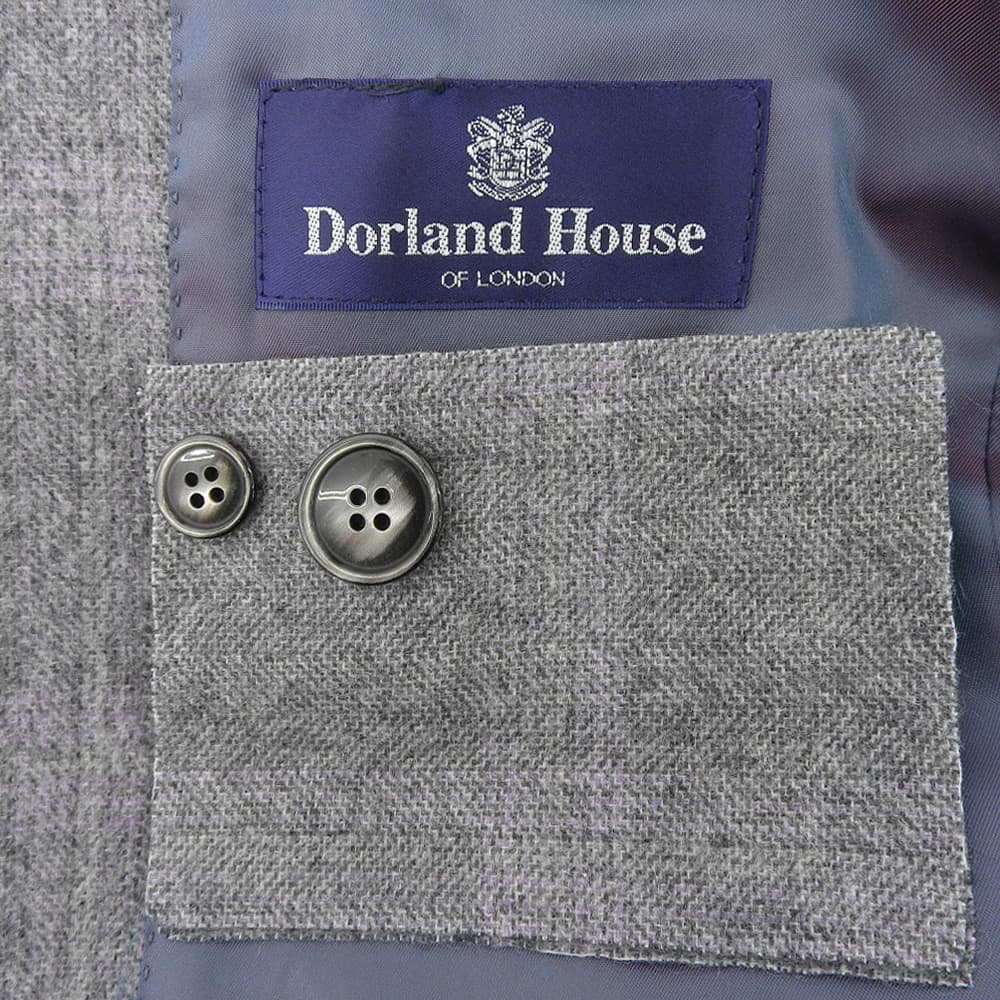 Dorland House Excellent Condition Shadow Check 100% Cashmere Tailored Jacket, Men's, Gray, Size 94A6 Jacket 94A6 grayUsed