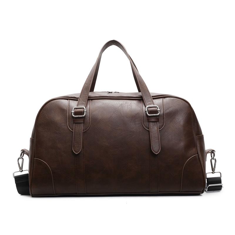 

Жіноча сумка через плече Сумка через плече Сумка для багажу Сумка для зберігання Дорожня сумка з ПУ кавовий