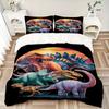 3pcs Dinosaur Illustration Duvet Cover Set - Machine Washable, Includes 1 Cover and 2 Pillowcases, No Core Included yy251013132
