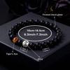 Festive Gifts Matte Black Onyx Tiger Eye Basketball Charm Beaded Bracelet Sporty Fashion Jewelry For Men Daily Wear Gift
