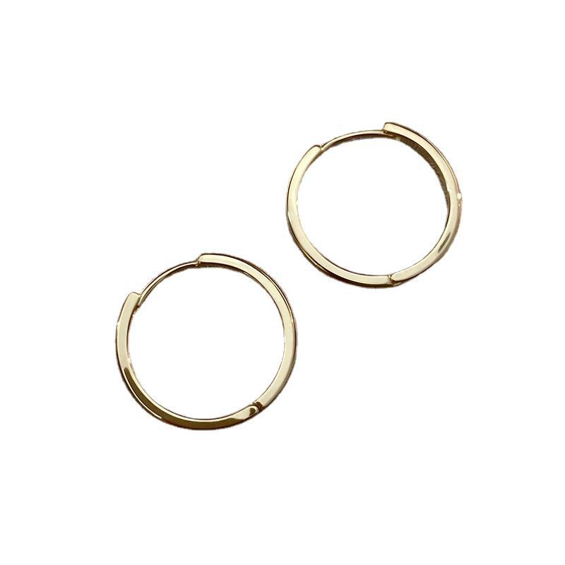 925 Silver Hoop Earrings Simple Circle Jewelry Gift For Women Elegant Sexy Fashion