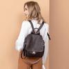 Korean Style Soft Leather Large Capacity Backpack for Women 2026 Anti-Theft Design Lightweight Travel Bag Cut-Resistant Safety Daypack