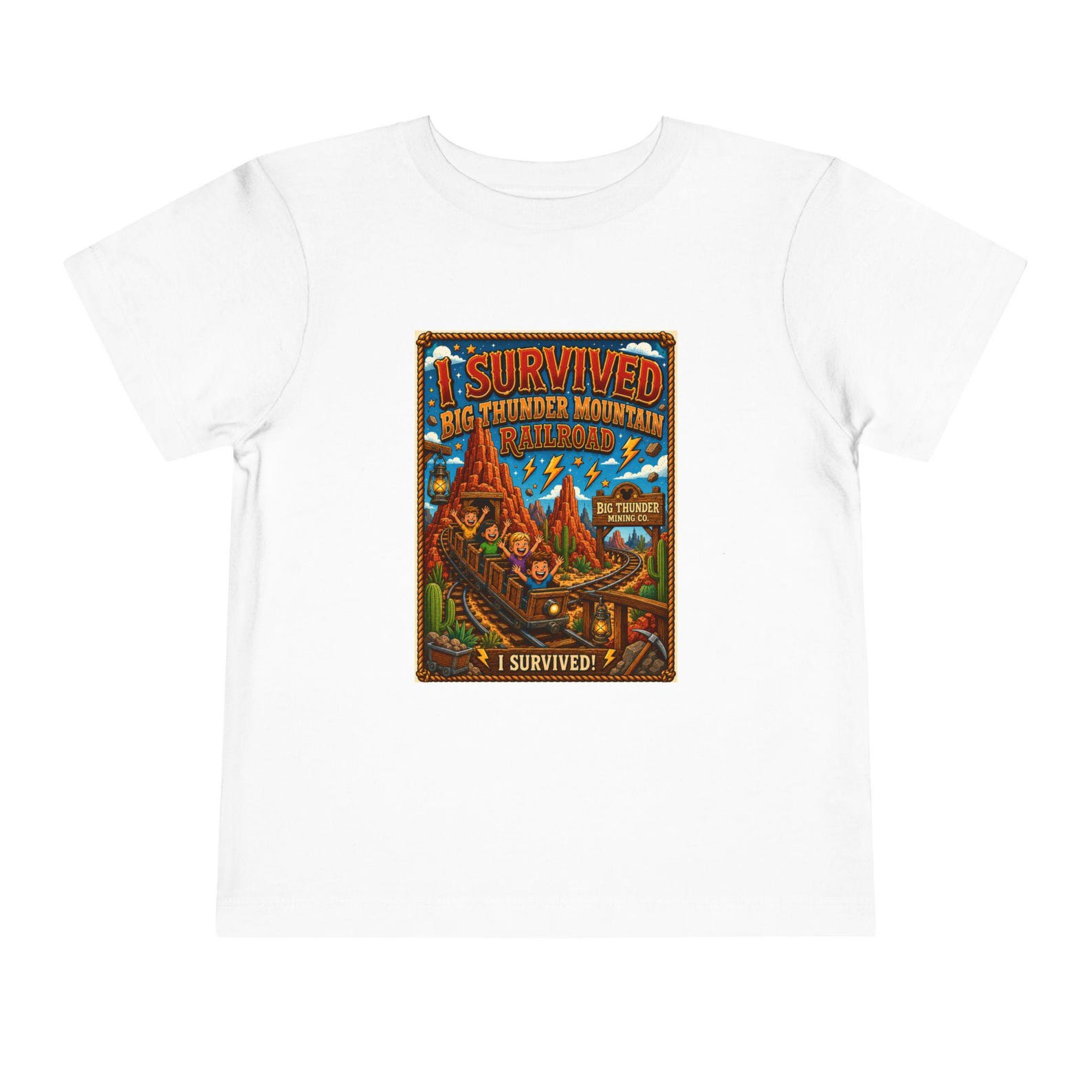 I Survived Big Thunder Mountain Railroad tee | Kids Unisex Theme Park Shirt 100