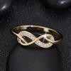 A Stylish And Minimalist Women'S Ring Featuring an Infinite Loop Design with Micro-Set Synthetic Zirconia, Perfect for New Year, Ramadan, Valentine'S