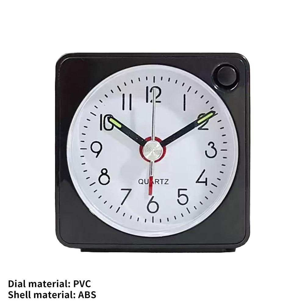 Travel student mini alarm clock bedside alarm clock mute clock