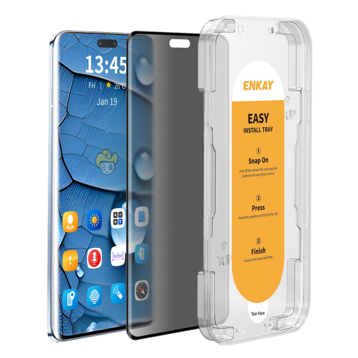 

ENKAY HAT PRINCE For Honor Magic6 Pro 5G Privacy Screen Protector 3D Curved Screen Film with Installation Tool Type A