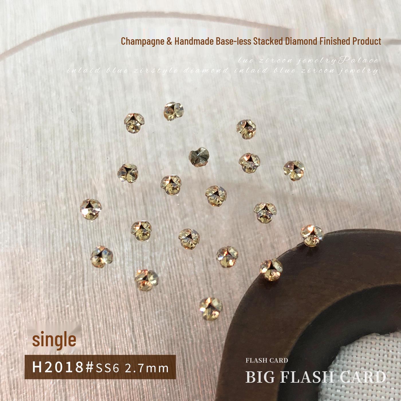 Champagne Rhinestone Nail Art Tray - Super Sparkle, Hand-Applied, Wearable Accessories