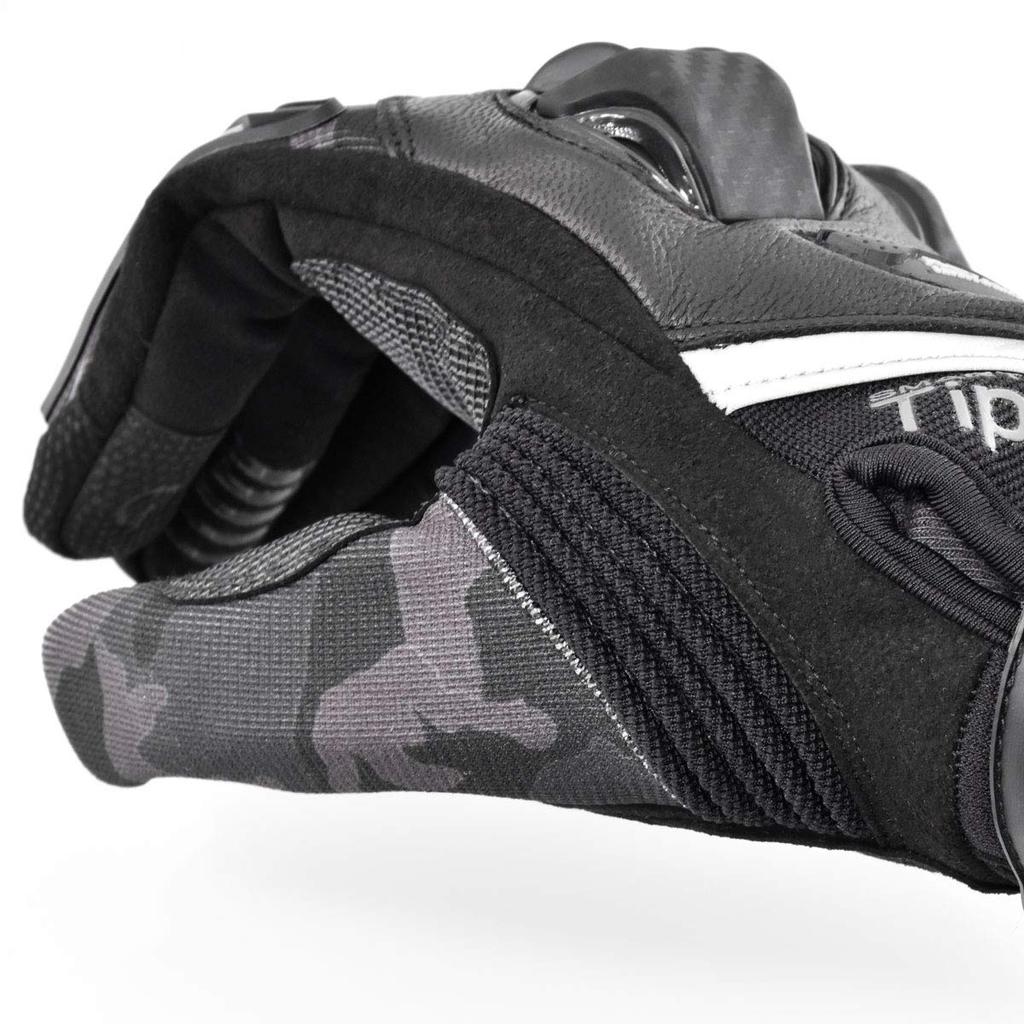 Komine Motorcycle Protective Leather Mesh Size Mesh Carbon Fiber Suitable for and Autumn Gloves, Black/Red, 2XL, GK-234 1232, Material, Protector,