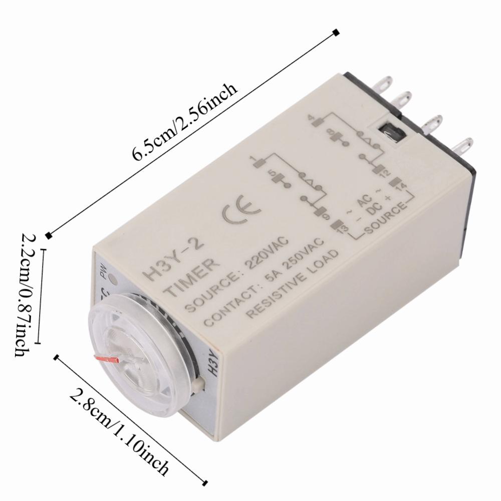 Delay Control H3Y-2 Time Relay 10s 8Pin Timer Time Relay AC 220V H3Y-2 Timer Relay Industrial Control