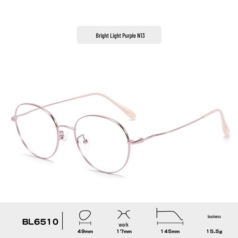 

Ретро круглые подростковые и взрослые полутитановые оправы для очков с ободком из нержавеющей стали для рецептурных линз