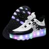PZONG Kids' Light-Up Convertible Roller Shoes