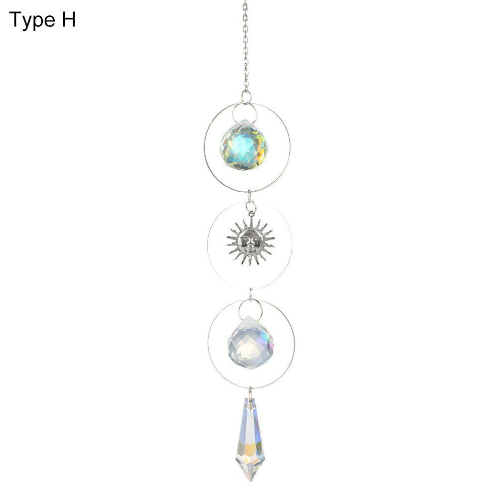 Dekoracja Zasłony Ozdoba Kryształowa Kuranty Wietrzne Gwiazda Księżyc Wiszące Pryzmaty Wisiorek Łapacz Słońca