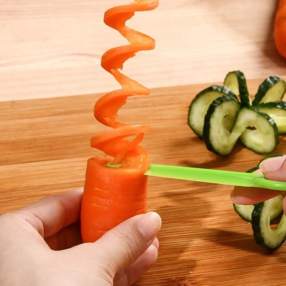 Stainless Steel Cucumber Spiral Slicer Multifunctional Carrot Slicer Cutter  Vegetable Preparation