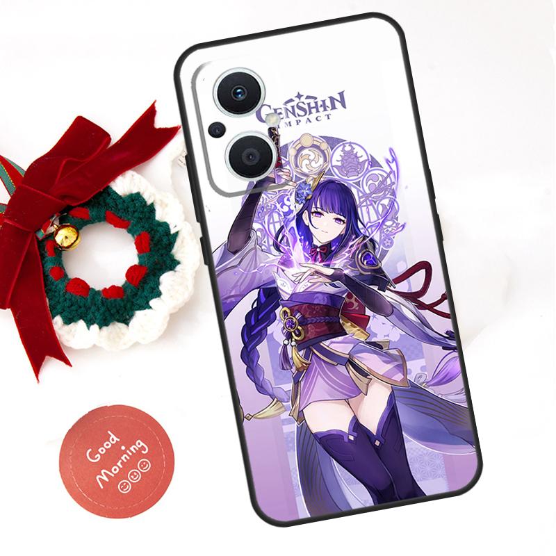 

Genshin Impact Raiden Shogun Phone Case For OPPO Reno 11 F 10 Pro 4 5 6 7 8 Lite 4Z 5Z 8T OPPO Find X6 X5 Pro X2 X3 Lite OPPO Reno7 4G