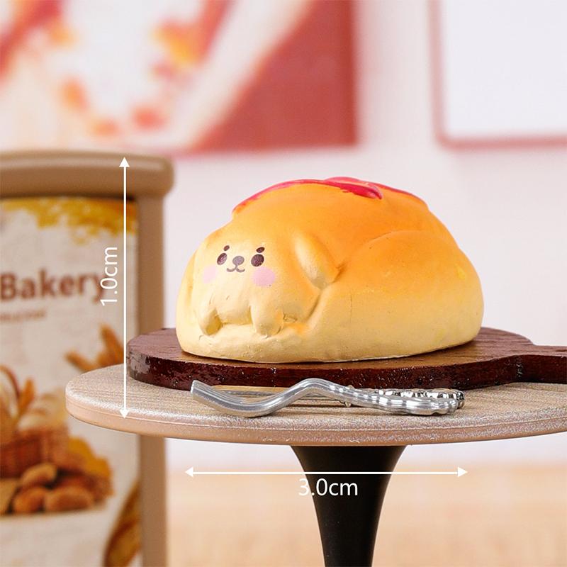 Cartoon Bread Dog Landscape Ornaments - Charming Miniature Home Decor and DIY Accessory Gifts