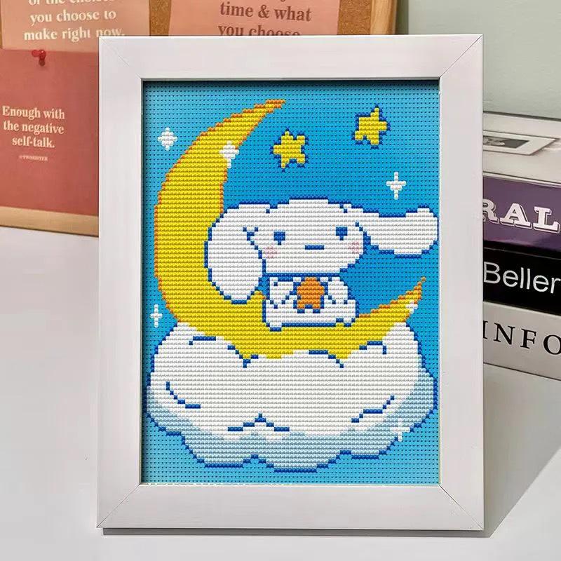 Kuromi Cartoon Diamond Painting Kit: Peace & Joy DIY Gift for Students and Kids.