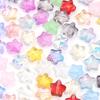 Colorful 30pcs 8mm Mini Polychrome Cute Gradient Five-pointed Star Glass Beads Loose Spacer Beads Jewelry Making DIY Handmade