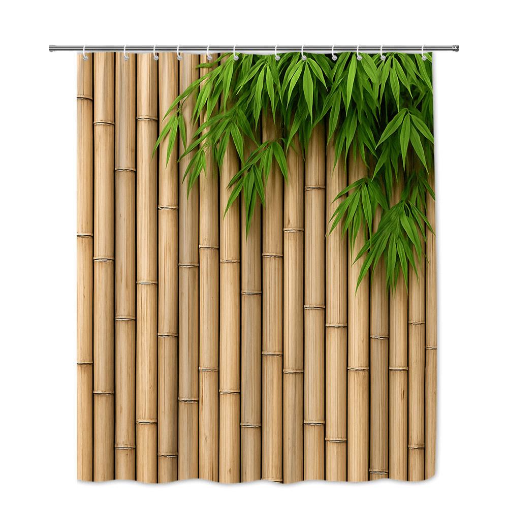Bamboo Forest Shower Curtain Machine Washable All Season Waterproof Privacy Protection Natural Design Zen Elevate Your Space