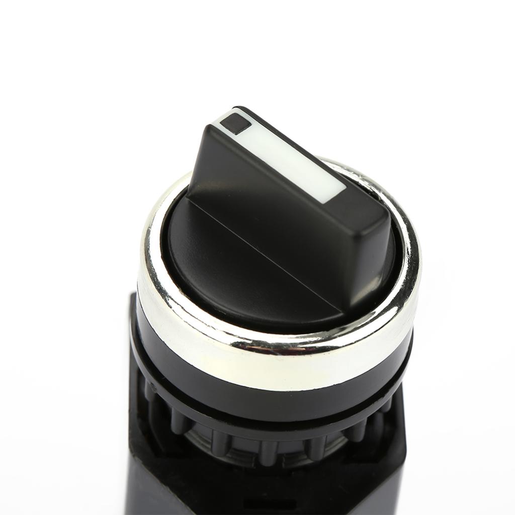 22mm Round Rotary Selector Switch 2 Positions NC + NO Self Locking