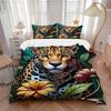 3pcs Leopard Print Duvet Cover Set -Includes 1 Duvet Cover and 2 Pillowcases, No Quilt Core, All-Season Home Decor  Yy251111139