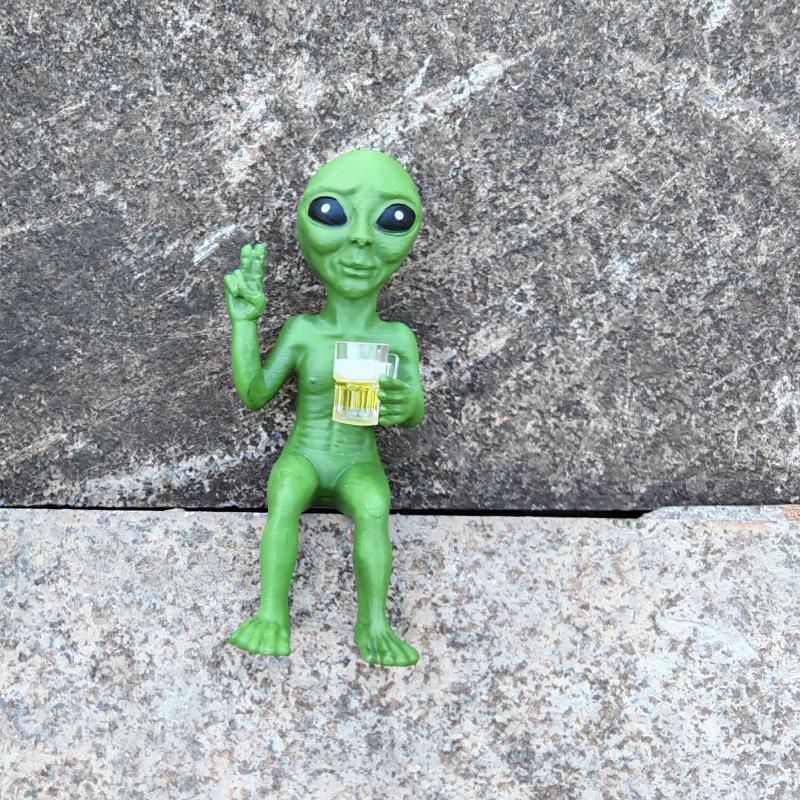Cross-Border Alien and Angel Dwarf Resin Garden Ornaments for Christmas and Halloween