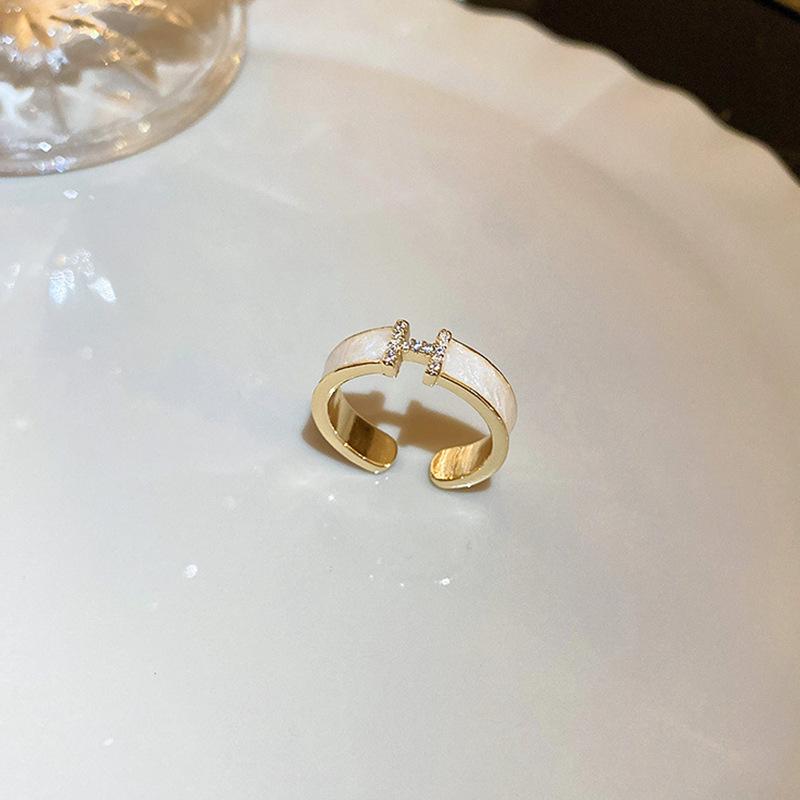 Korean Geometric Zircon Diamond Luxury Index Finger Ring - Versatile Fashion Jewelry for Women