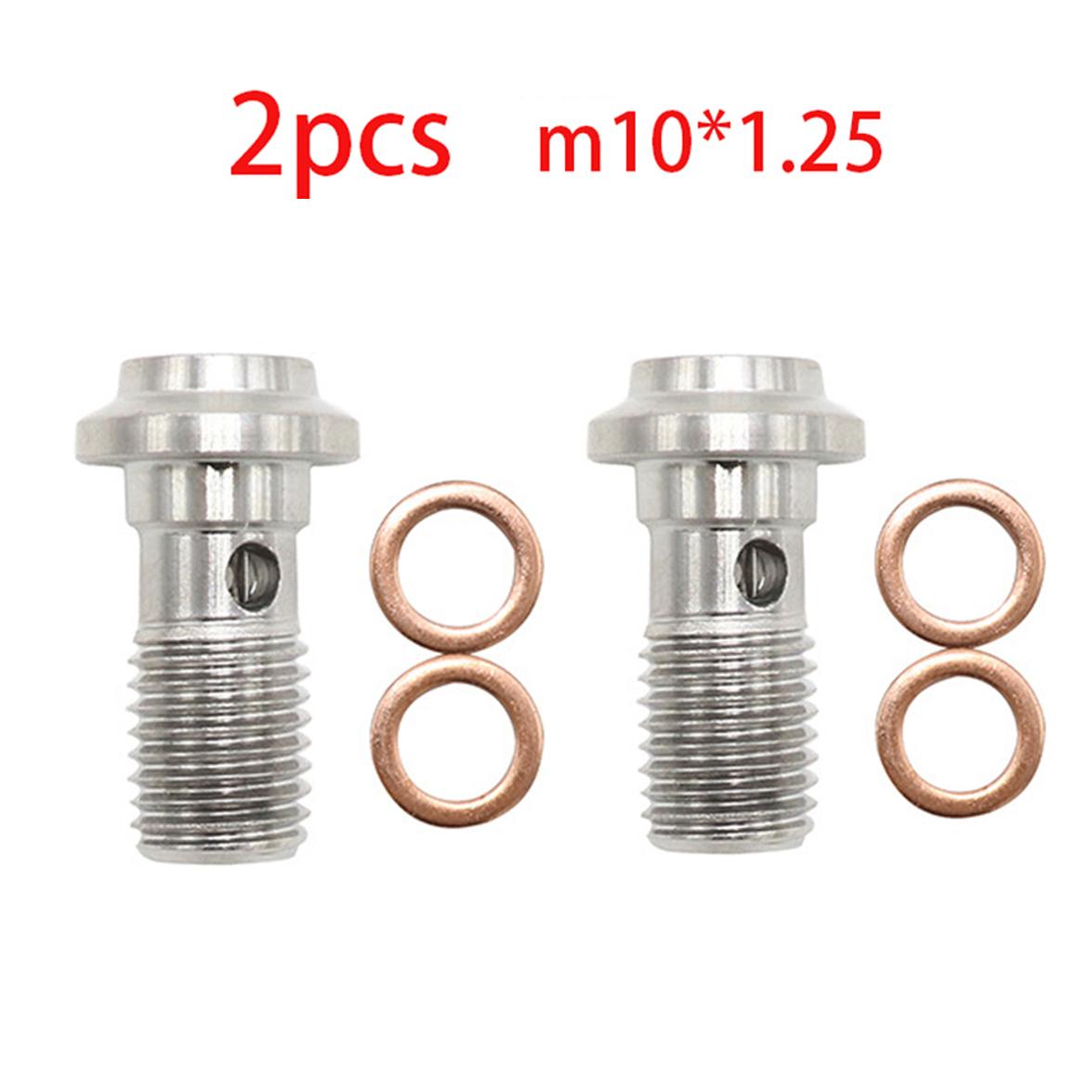 Universal M10X1.25/1.0mm Banjo screws for Motorcycle Brake tubing brake caliper Colorful Motorcycle Oil Nozzle screws Oil screws 2pcs m10x21mmx1.25