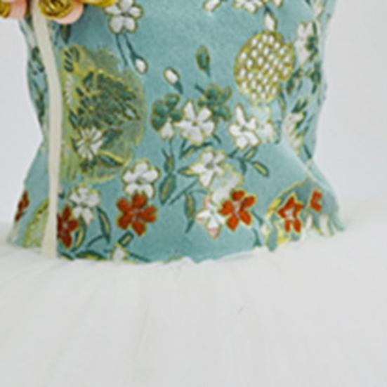 Haustier Tang Anzug Chinesischer Stil Verkleidung Hautfreundlich Haustierhunde Cheongsam Tüllkleid für Neujahr