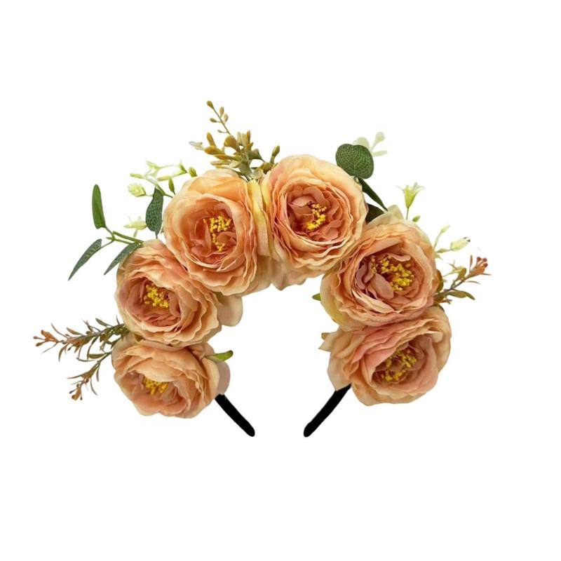 Festival Flower Hairband Props for Elegant Occasion Weddings and Parties Comfortable Lightweight Design Headdress