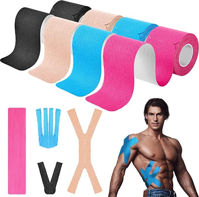 Aranea Custom Logo Waterproof Cotton Adhesive Athletic Kinesiology Sports Tape Precut Cotton чёрный