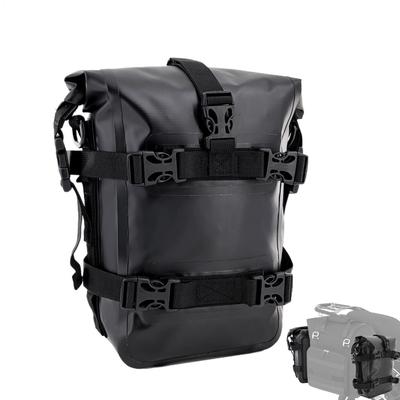 Sacoche latérale pour moto 6L Multifonctionnelle Imperméable Sacoche de rangement pour moto Résistante à l'usure Sac de rangement arrière pour moto