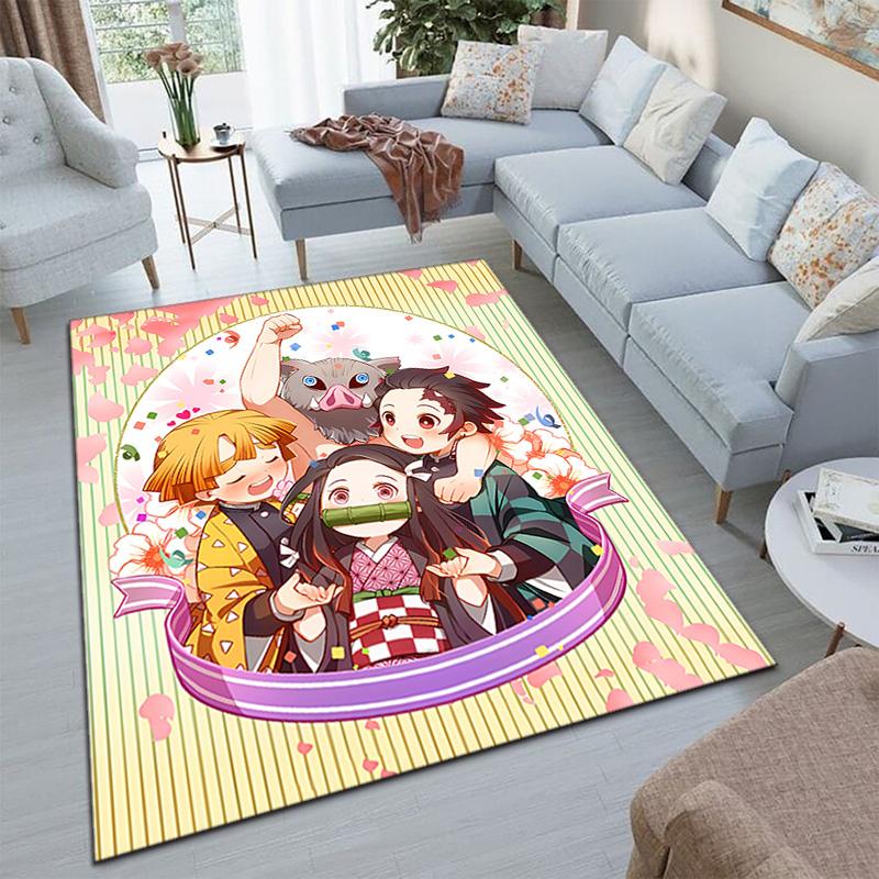 Japanese Manga Artist Koyoharu Gotouge's Demon Slayer Carpets, Home Decor, Non-slip Door Mats, Hallway Seat Mats, Outdoor Picnic Mats, Rugs H29