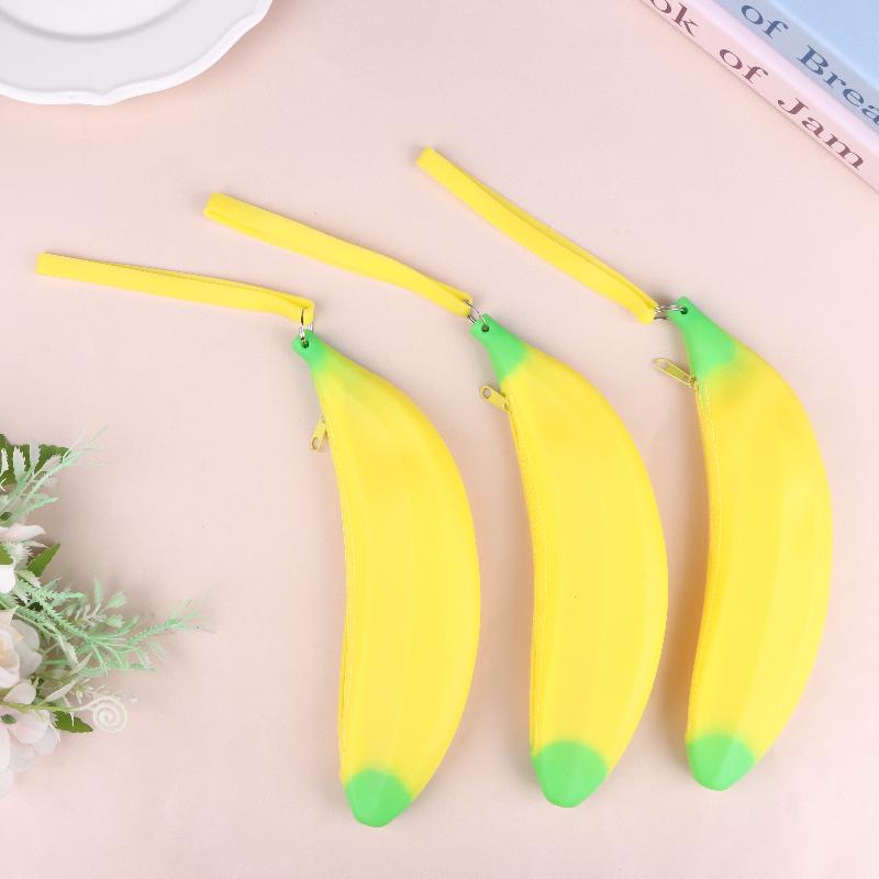 Cute Banana Silicone Coin Purse Creative Simulation Fruits Small Wallet Multifunctional Money Pouch Keychain Backpack Pendant