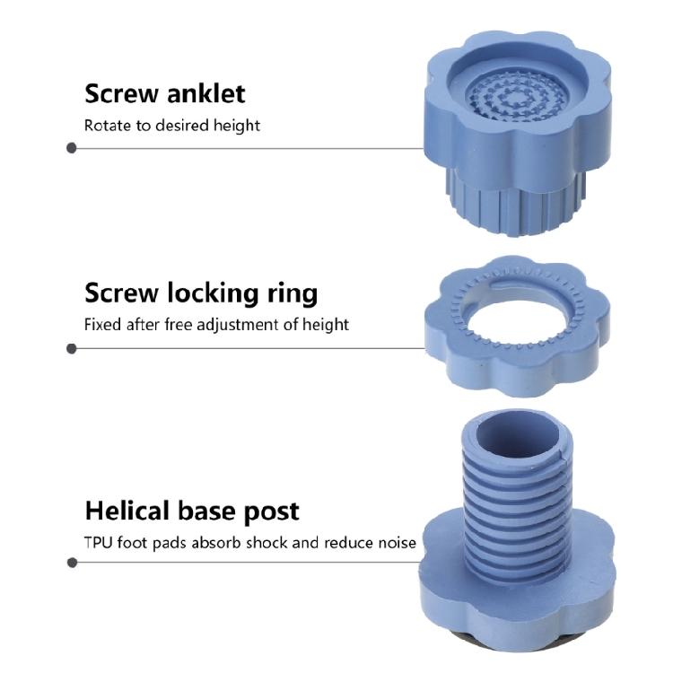 Antivibration Pad For Washing Machine Support Adjustable Dryer Shock Cancelling