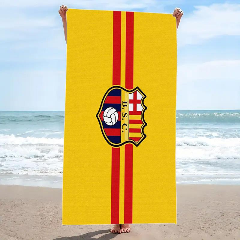 Barcelona SC Print Beach Towel, Large Soft Quick Dry Towel for Beach Camping Swimming
