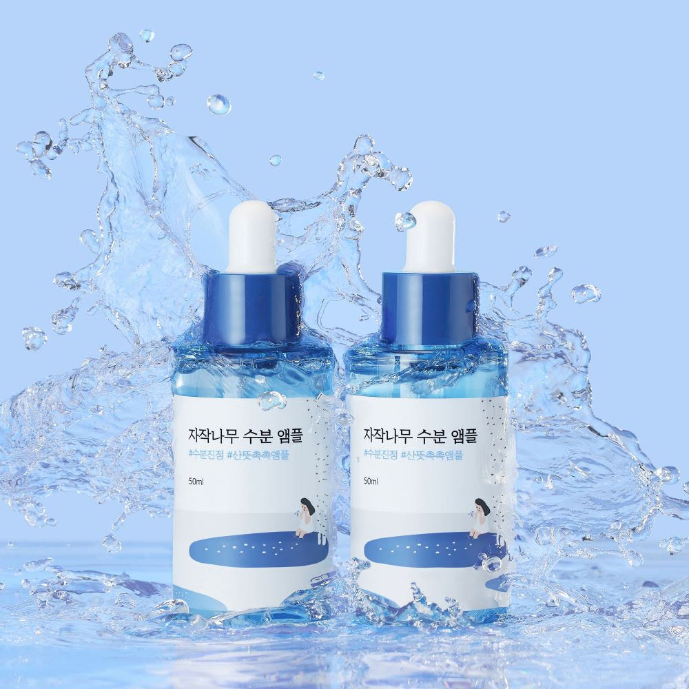 Round Lab Birch Juice Moisturizing Ampoule 50ml × 2 Set Intensive Hydrating & Barrier Care Serum