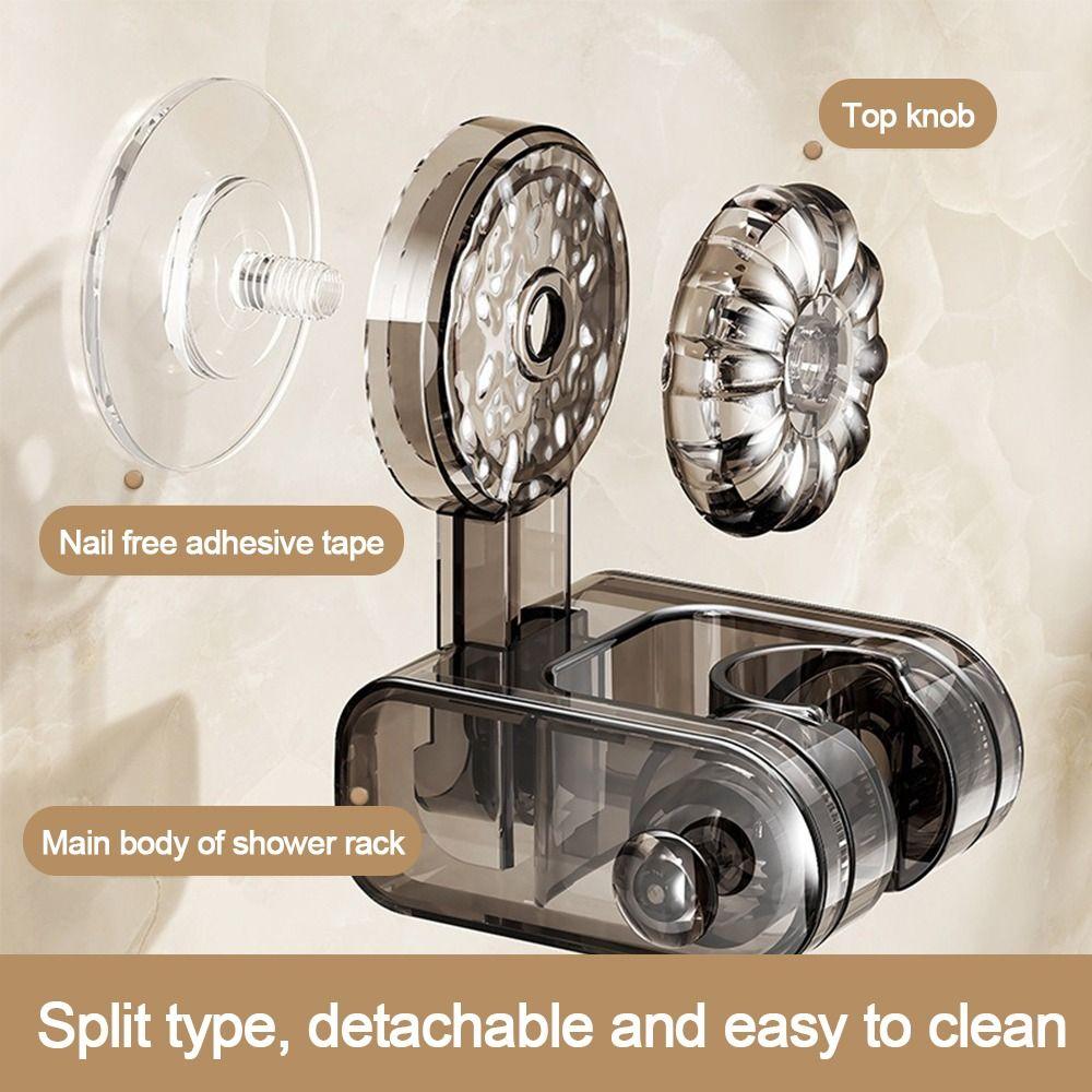 Adjustable Shower Head Holder Suction Cup Wall Mounted Handheld Sprayer Support Sprayer Fixed Base Bathroom Accessories